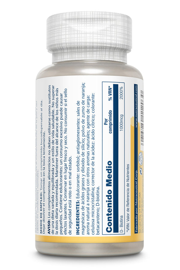 SOLARAY BIOTINA 100MG 100CAPS