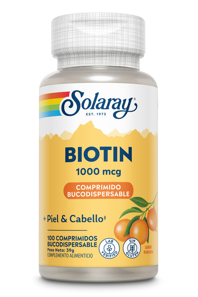 SOLARAY BIOTINA 100MG 100CAPS