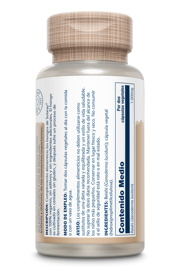 SOLARAY REISHI FERMENTADO 1000 MG 60 CAPS