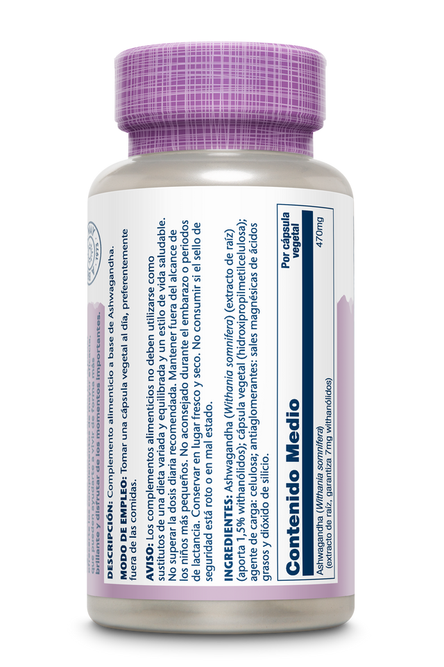 SOLARAY ASHWAGANDHA 60 VEG CAPSULES