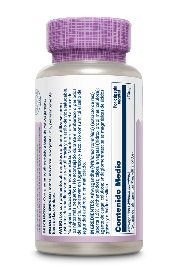 SOLARAY ASHWAGANDHA 60 VEG CAPSULES