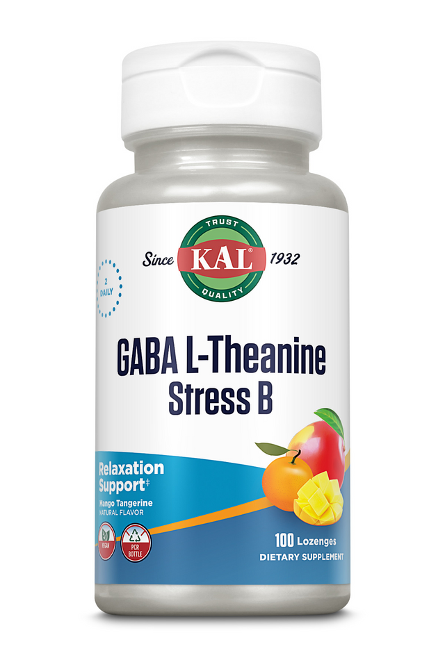 SOLARAY KAL GABAL-THEANINE STRESS B 100 LOZENGES