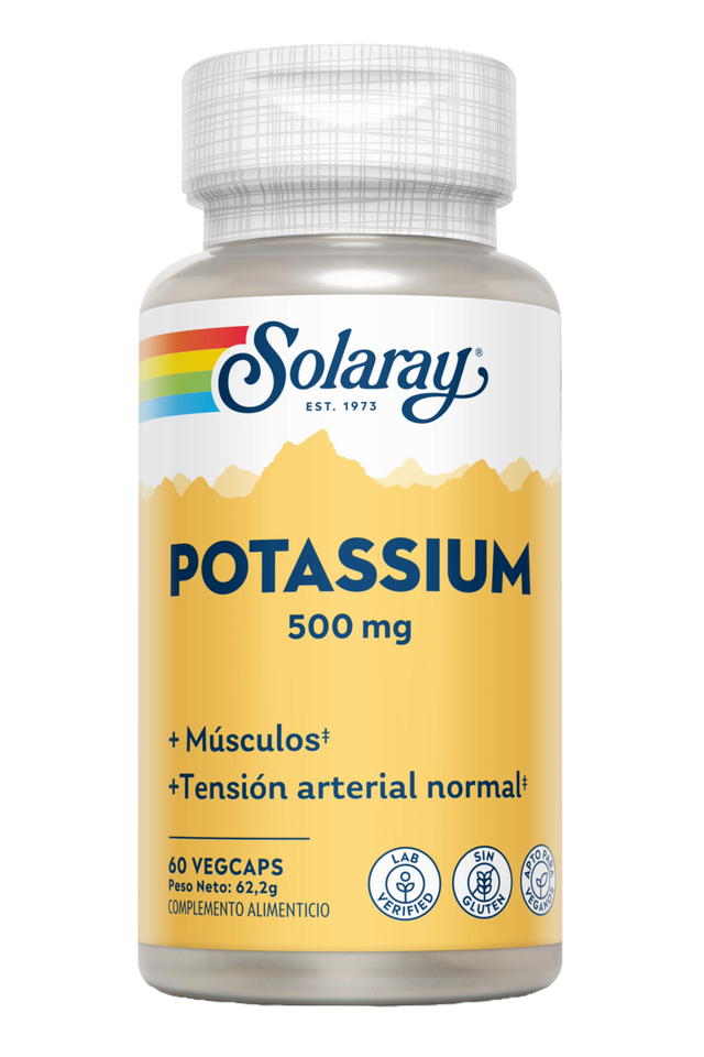 SOLARAY POTASSIUM 500 MG 60 CAPSULAS VEGETALES