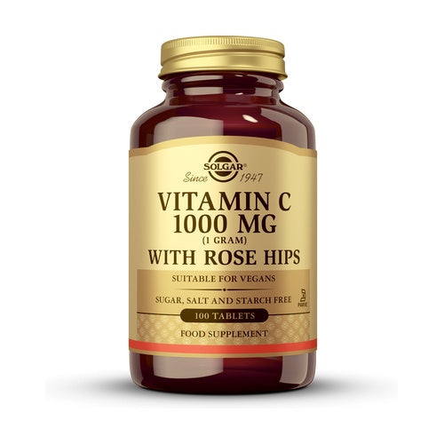 SOLGAR VITAMINA C 1000MG ROSE HIPS 100 COMP