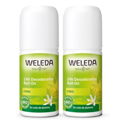WELEDA DUPLO DESODORANTE CITRUS ROLLON 50%