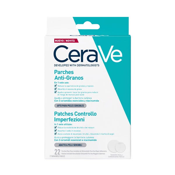 CERAVE PARCHES CONTROL IMPERFECCIONES 22 UNIDADES
