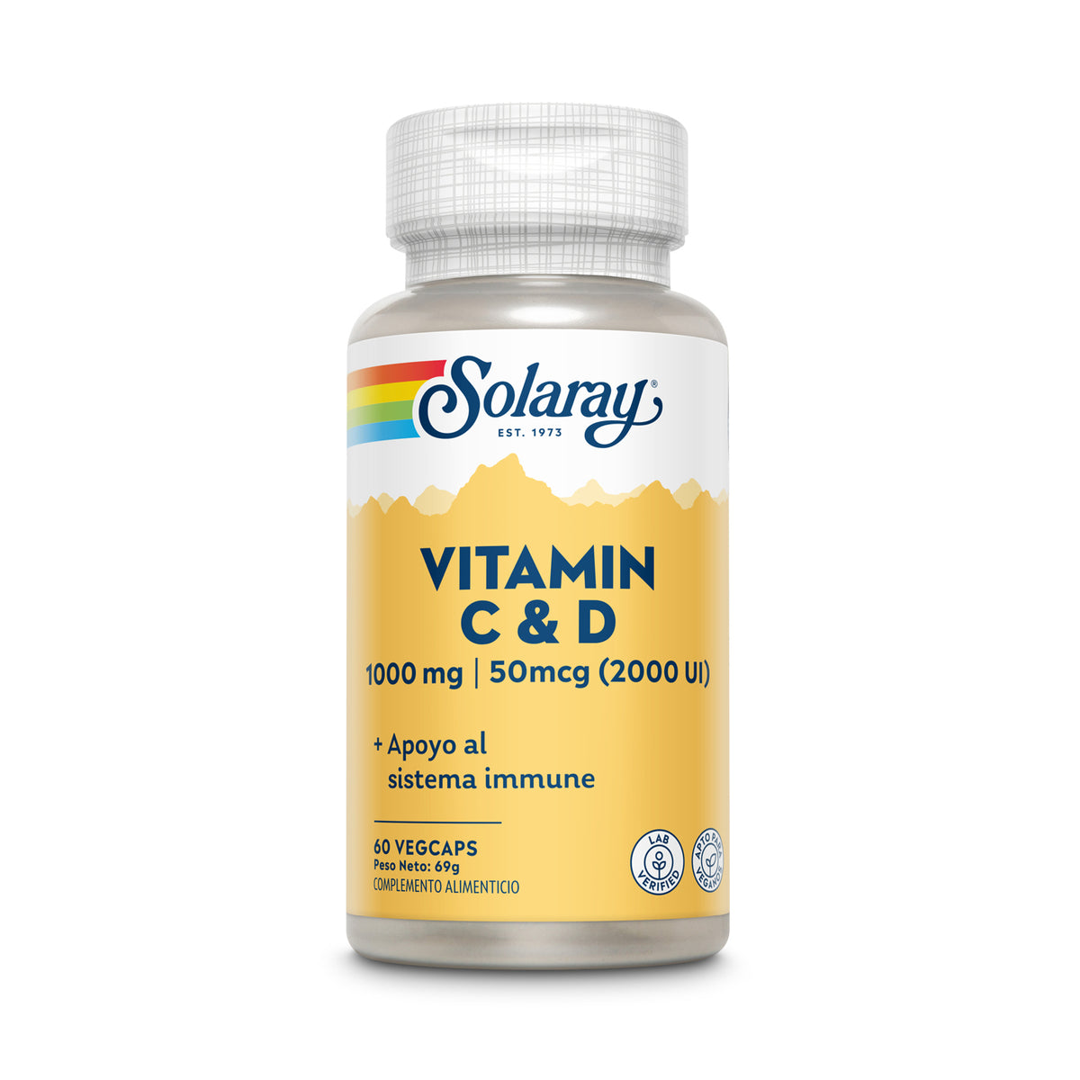 SOLARAY VITAMINA C + D 60 CAPSULAS