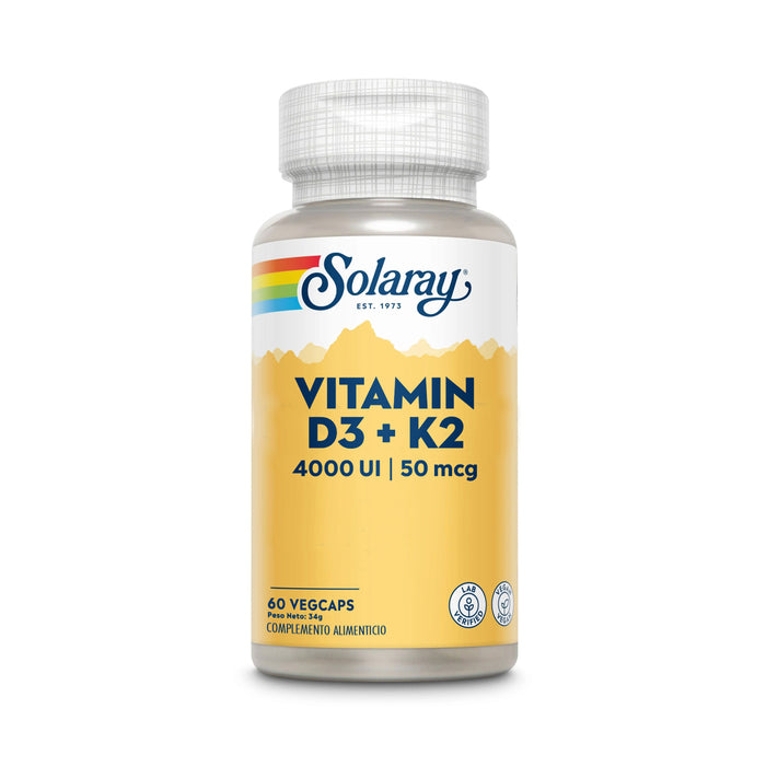 SOLARAY VITAMINA D3 &K2 60 CAPSULAS