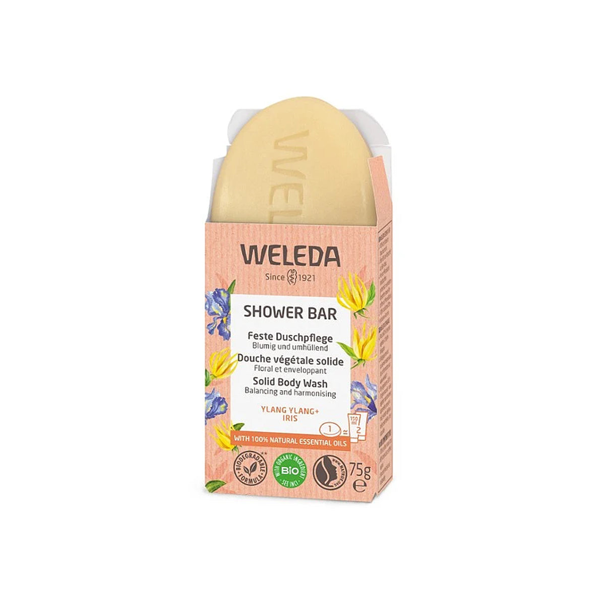 WELEDA SHOWER BAR YLANG YLANG + IRIS 75 G