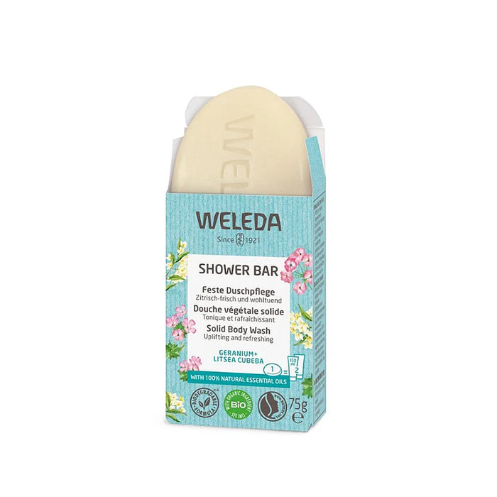 WELEDA SHOWER BAR GERANIO + LITSEA 75 G