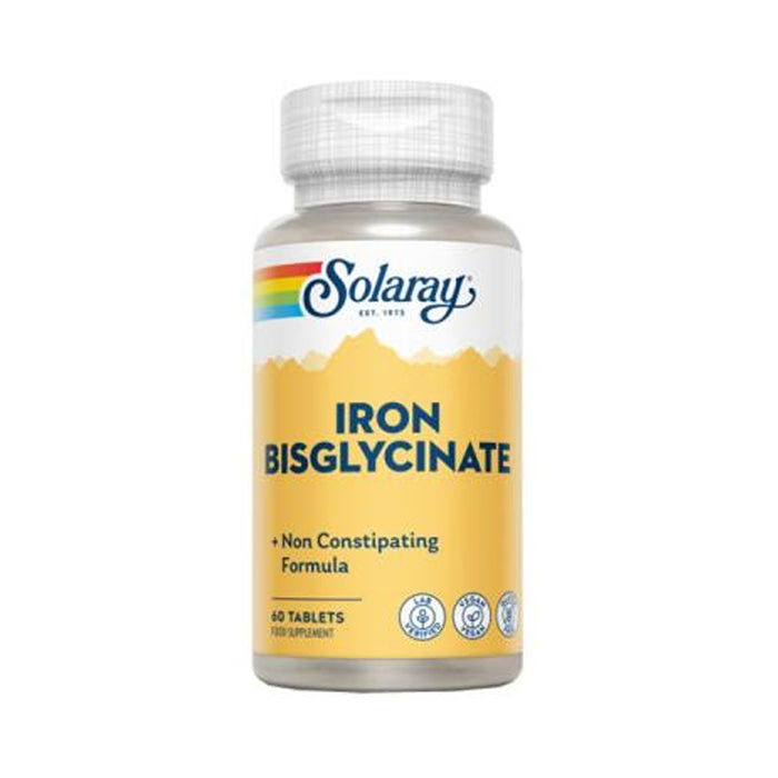 SOLARAY IRON BISGLYCINATE 60 COMP