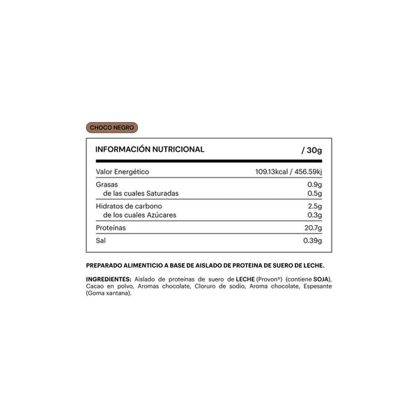 BE LEVELS WHEY ISOLATED PROTEIN DARK CHOCO 750 G