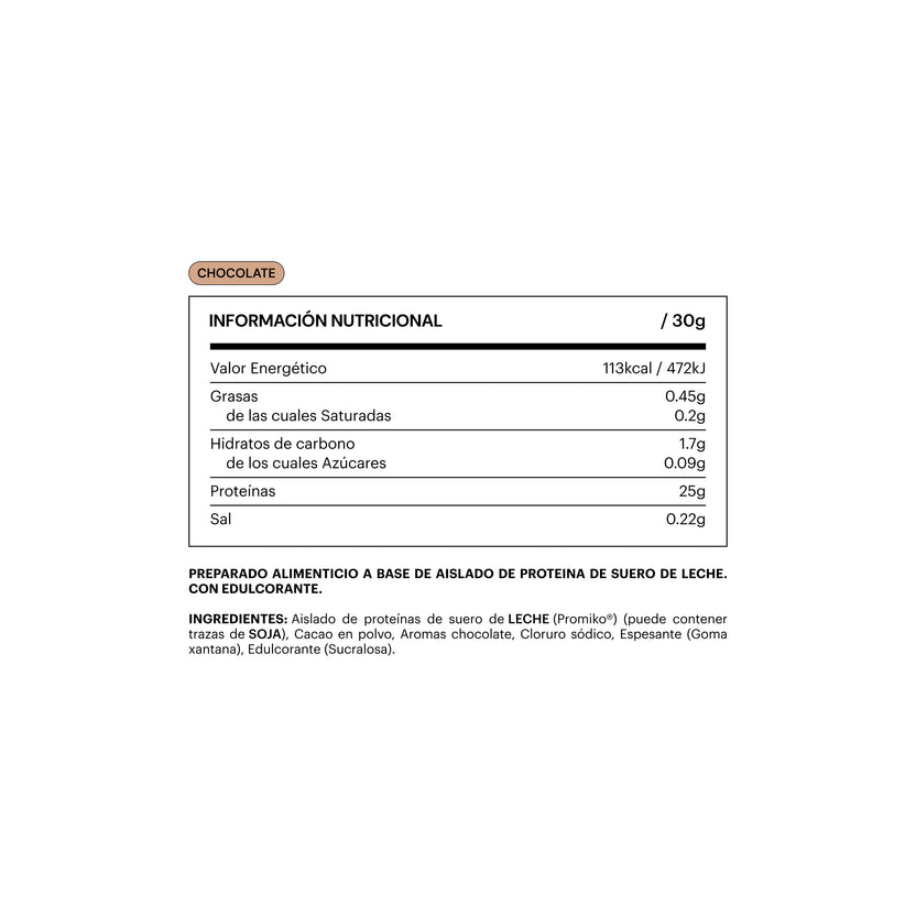 BE LEVELS PROTEINA CHOCO ISOLATED
