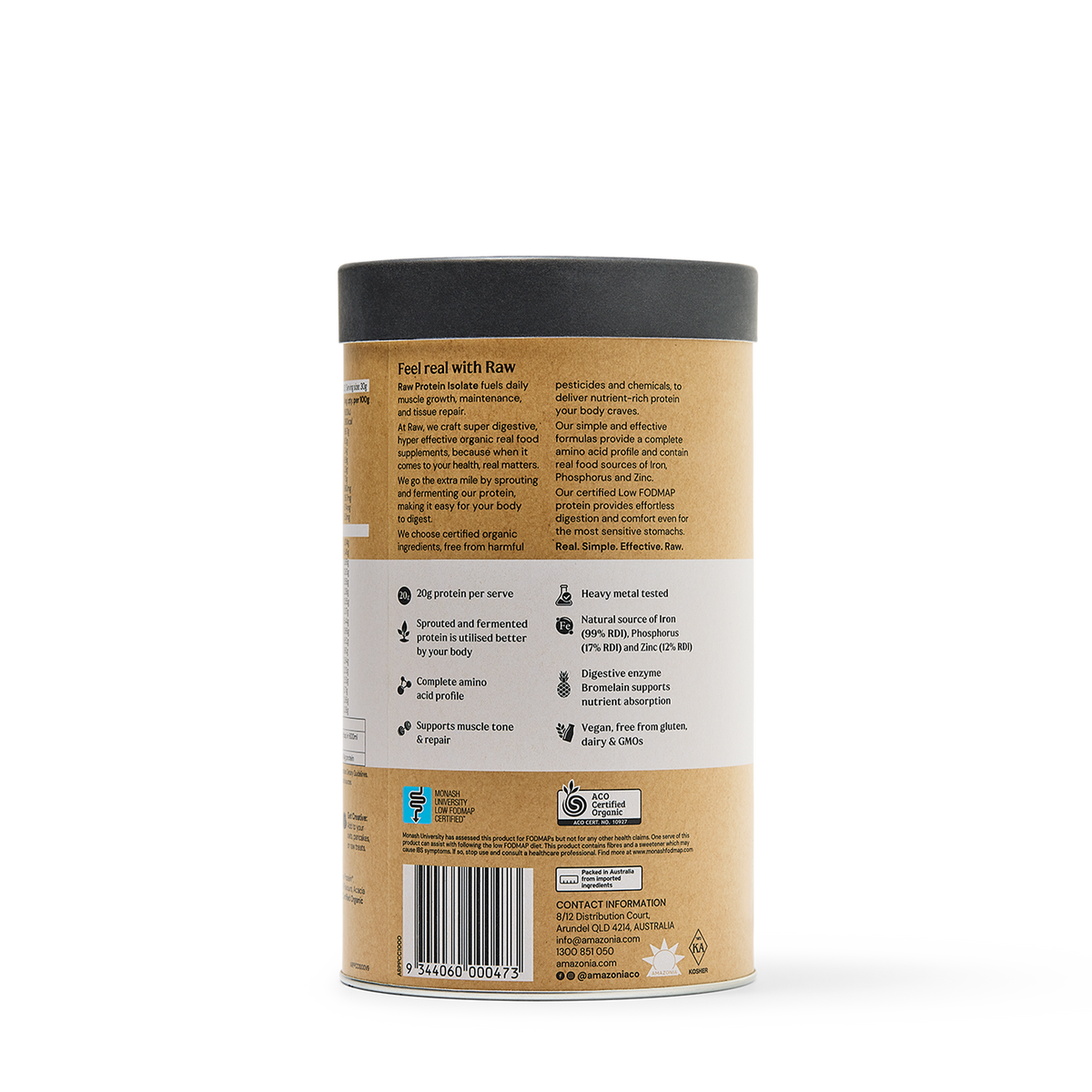 RAW PROTEIN ISOLATE CHOCOLATE AND COCONUT 500G