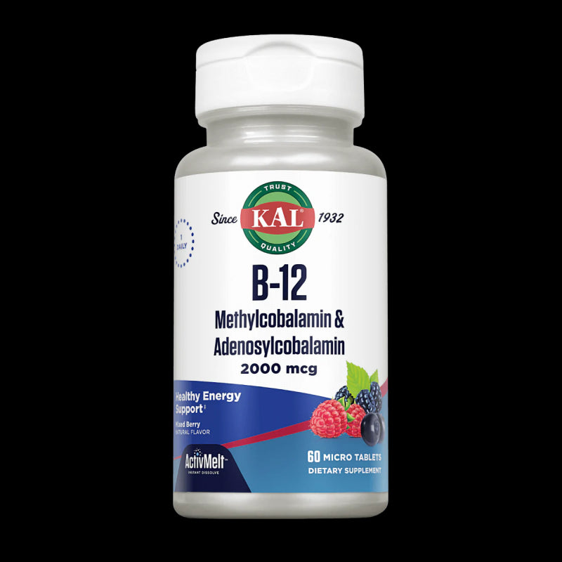 SOLARAY B-12 METHYL&ADENOSYL 2000 MCG 60 COMP