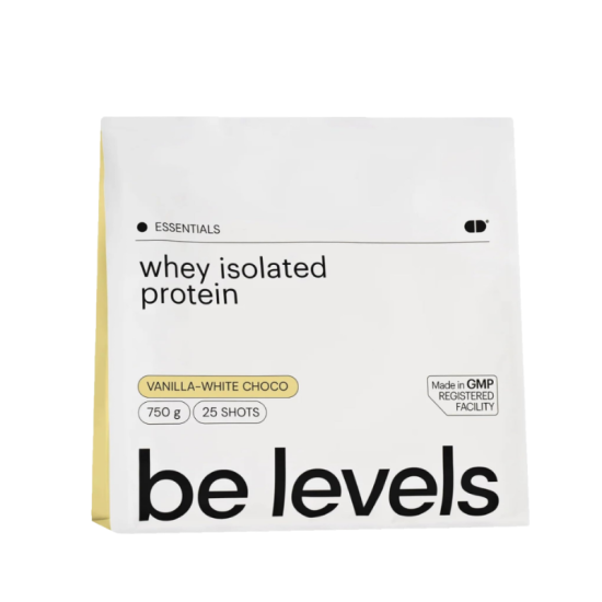 BE LEVELS WHEY ISOLATED PROTEIN VAINILLA-WHITE CHOCO 750 G