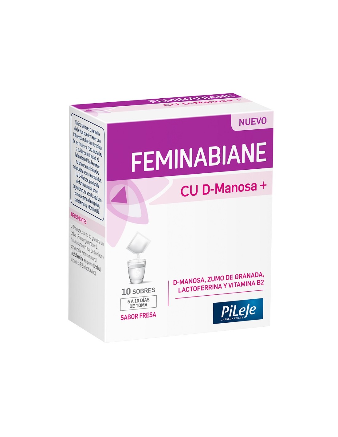 FEMINABIANE CU D-MANOSA + 10 SOBRES SABOR FRESA