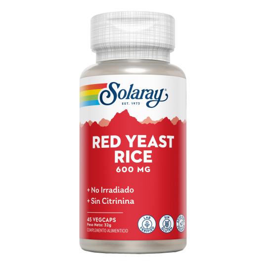 SOLARAY RED YEAST RICE 600 MG 45 CAPS