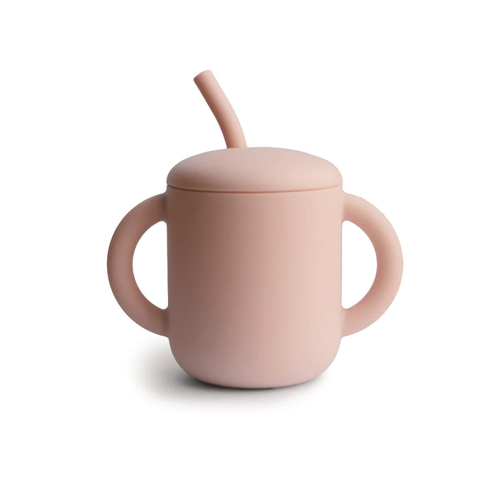 MUSHIE TAZA DIDÁCTICA +PAJITA SILICONA BLUSH