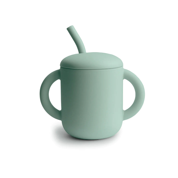 MUSHIE TAZA DIDÁCTICA+PAJITA SILIC CAMBRIDGE BLU