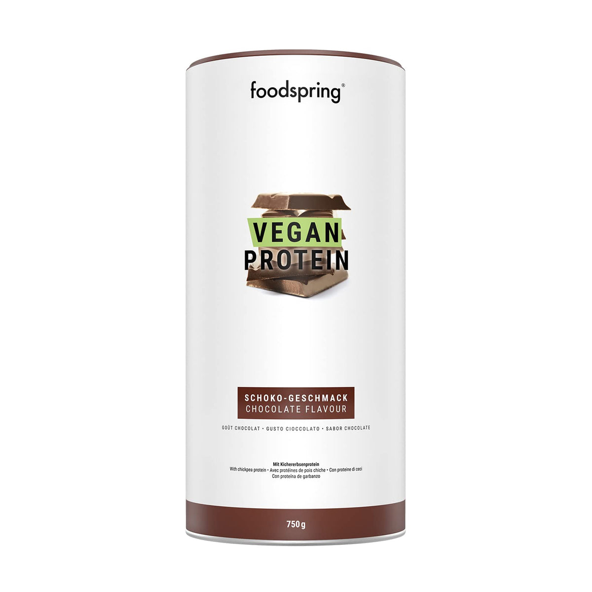 FOODSPRING VEGAN PROTEIN CHOCOLATE 750 G