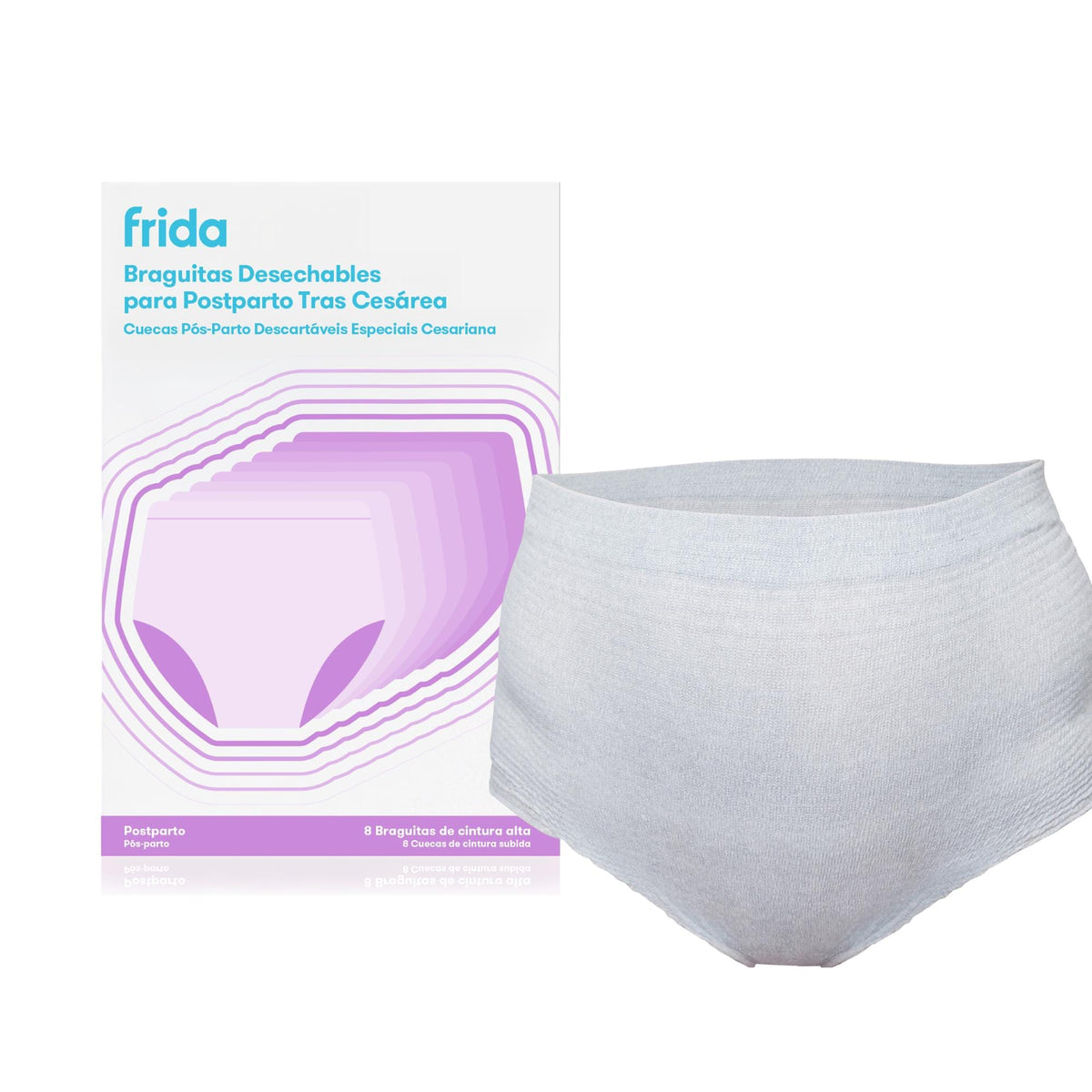 FRIDA BRAGUITAS DESECHABLES TIRO ALTO POSPARTO 8 UDS
